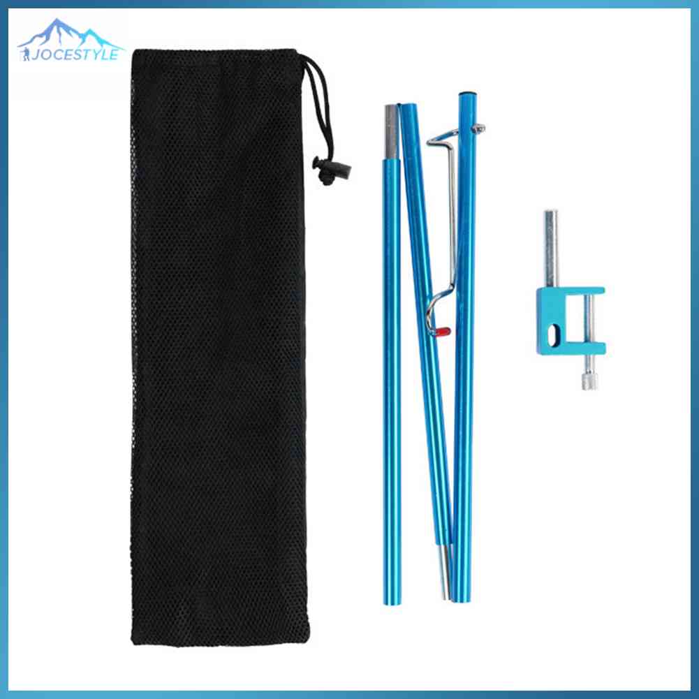 Portable Camping Pole Lamp Stand Folding Picnic Hanger Light Bracket Holder