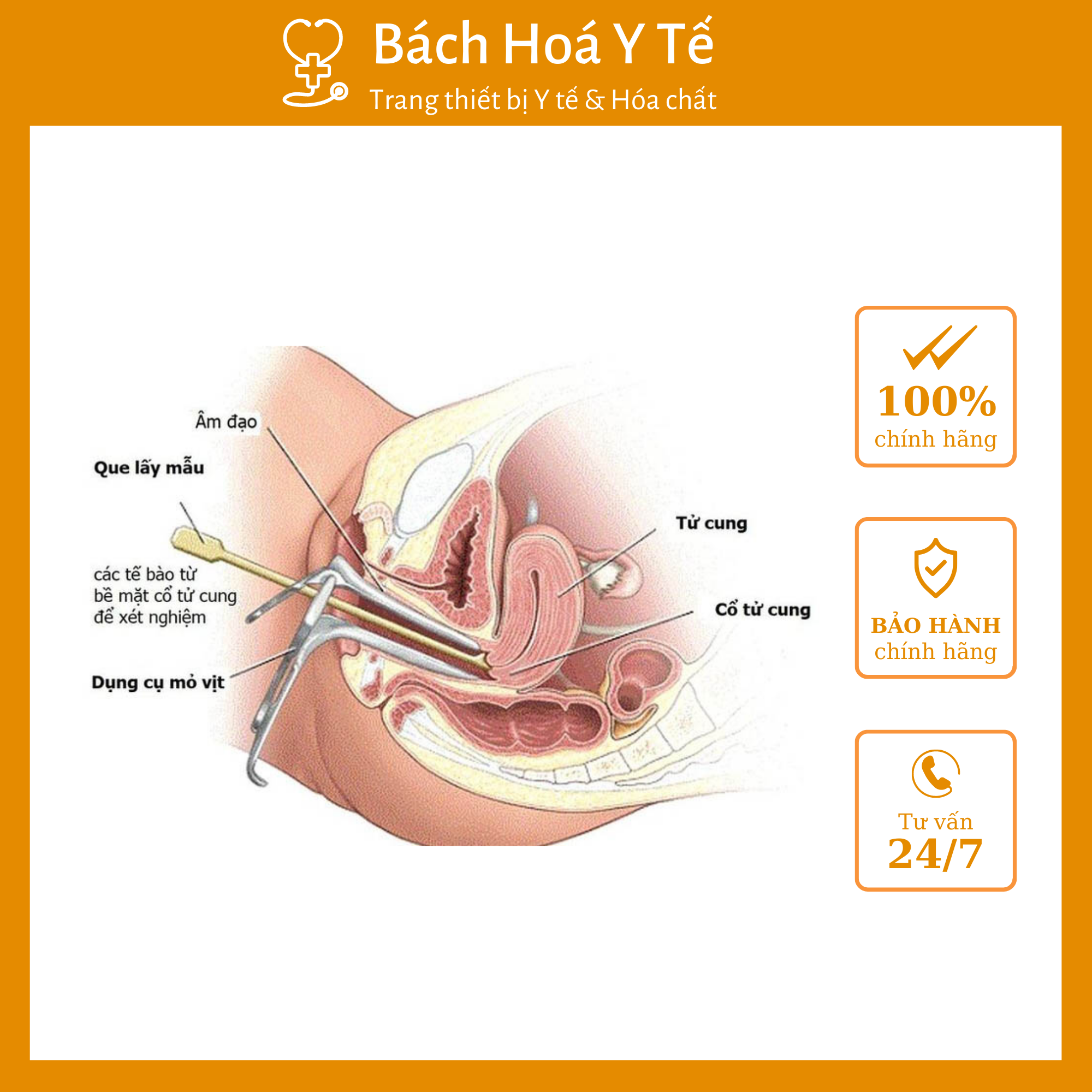 Mỏ vịt nhựa khám phụ khoa size M, túi/20 chiếc