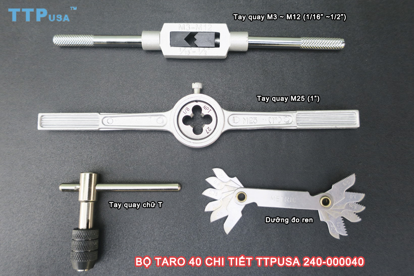 Bộ taro 40 chi tiết TTPusa