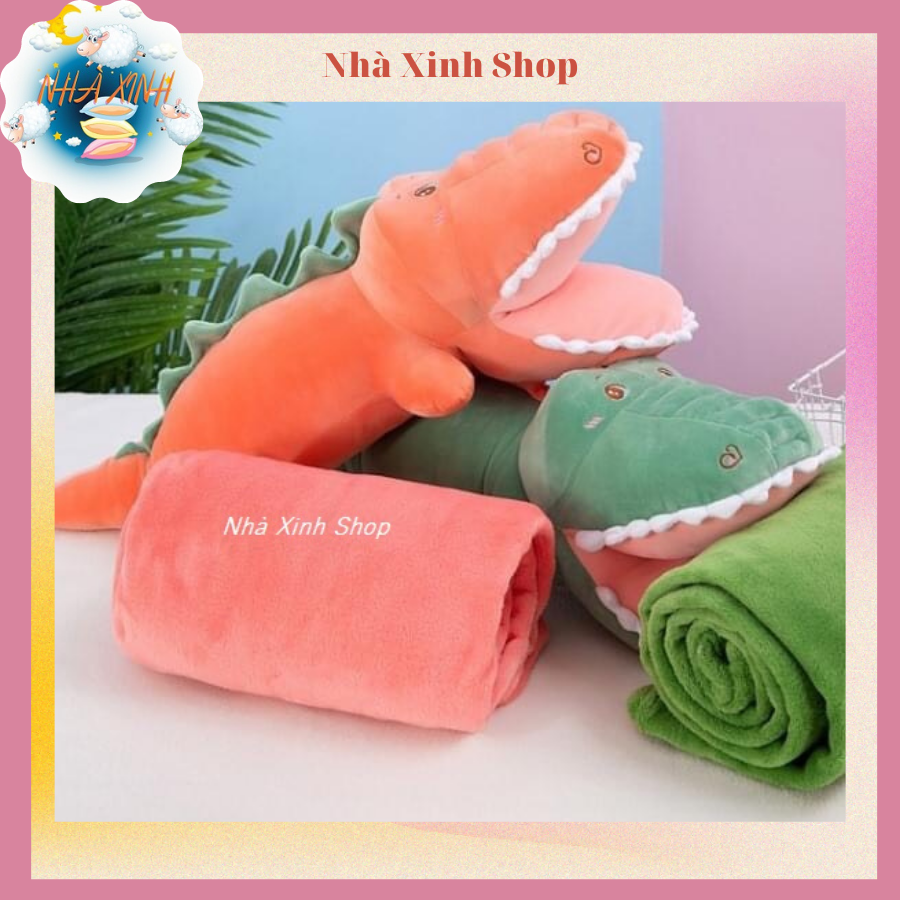 [HCM]Bộ chăn gối văn phòng cá sấu