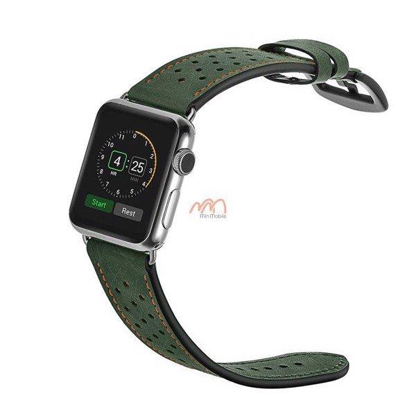 Dây da bấm lổ Apple Watch seri 1 2 3 4 5