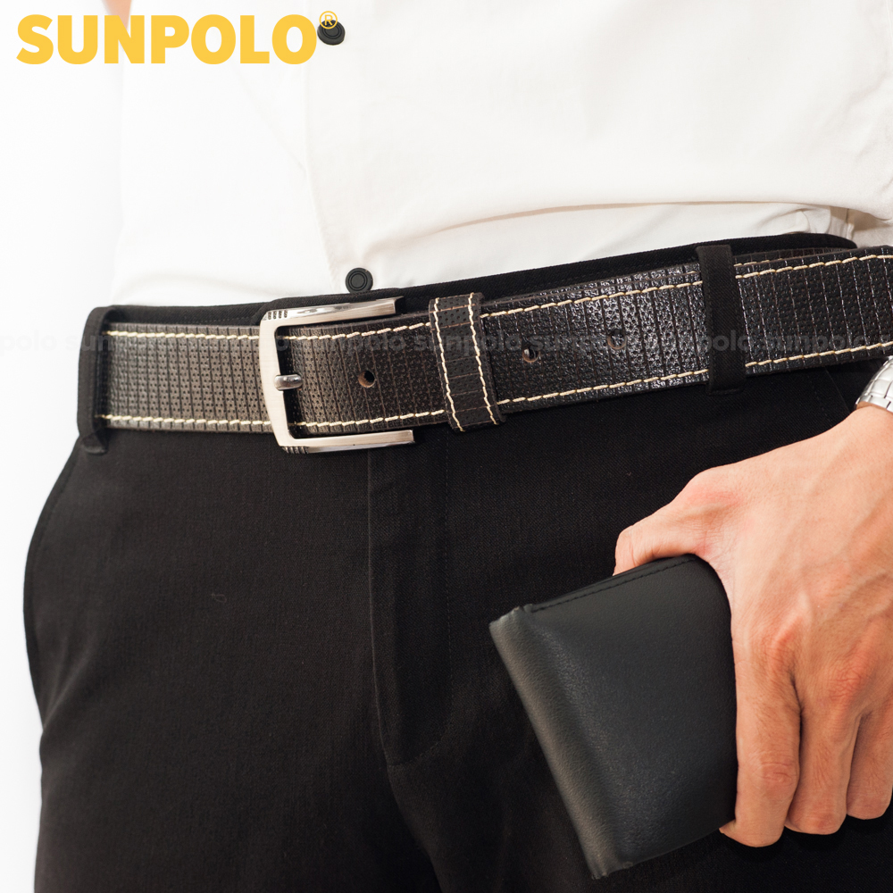 Men genuine leather belt BSMK25 (black, brown, dark brown)
