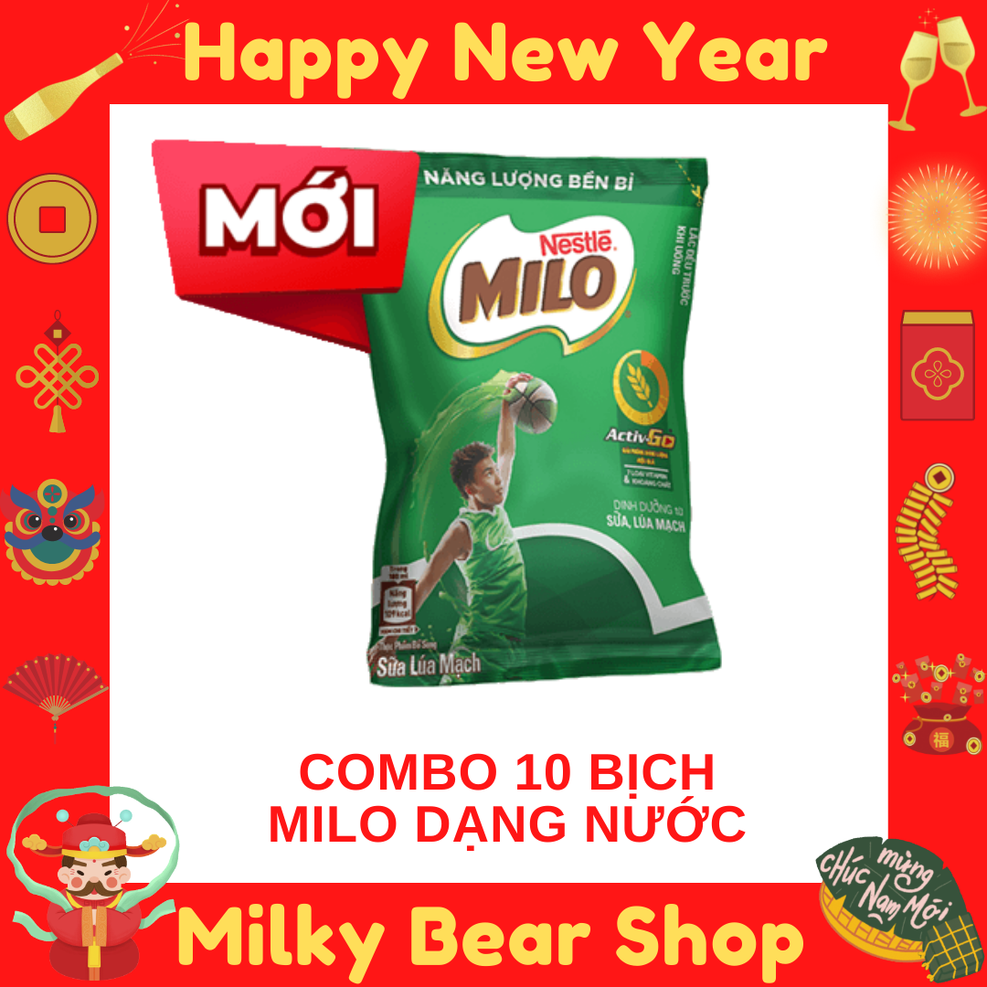 [COMBO 10 BỊCH] SỮA MILO DẠNG BỊCH NƯỚC PHA SẴN 180ML