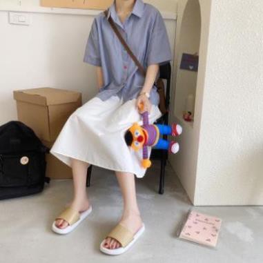 Dép quai ngang cao su dẻo ulzzang
