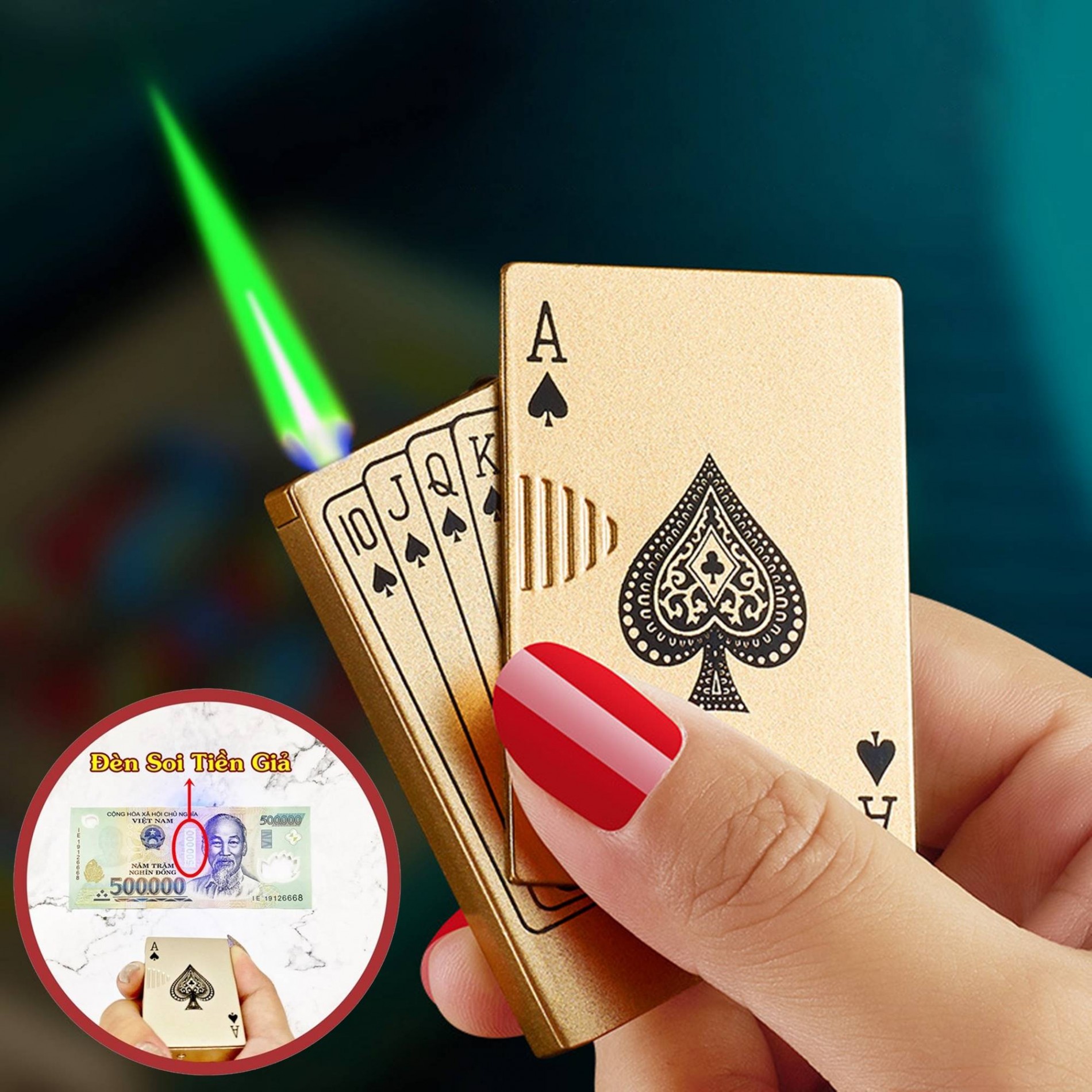 Bật lửa khò hình là bài có soi tien dả kim loại