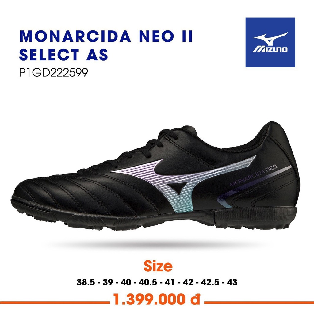 Giầy Đá Bóng Mizuno MONARCIDA NEO II SELECT AS Đen full