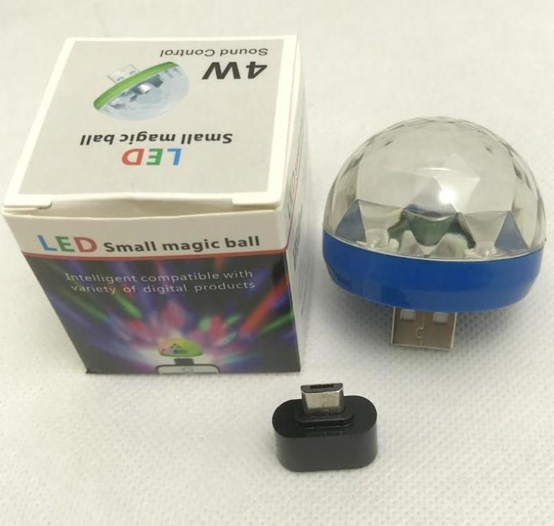 Đèn Led Vũ Trường USB Cảm Ứng Theo Nhạc (Có zắc chuyển chân vào điện thoại) - Có Video