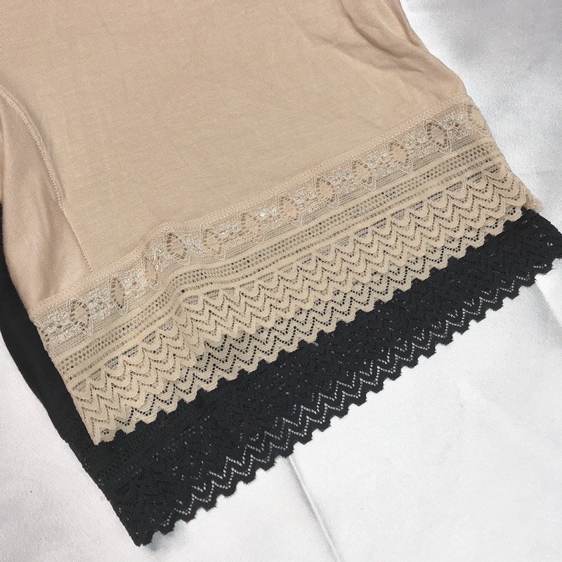 Quần Mặc Váy Cotton Chân Ren