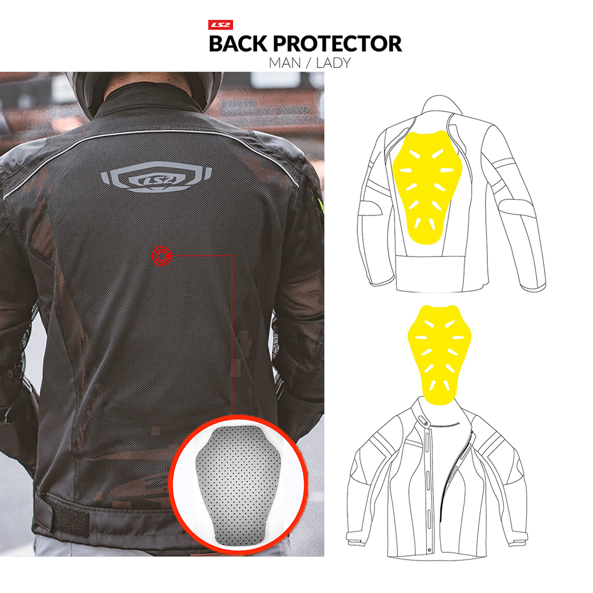GIÁP LƯNG LS2 BACK PROTECTOR NÂNG CẤP GIÁP LƯNG ÁO GIÁP LS2