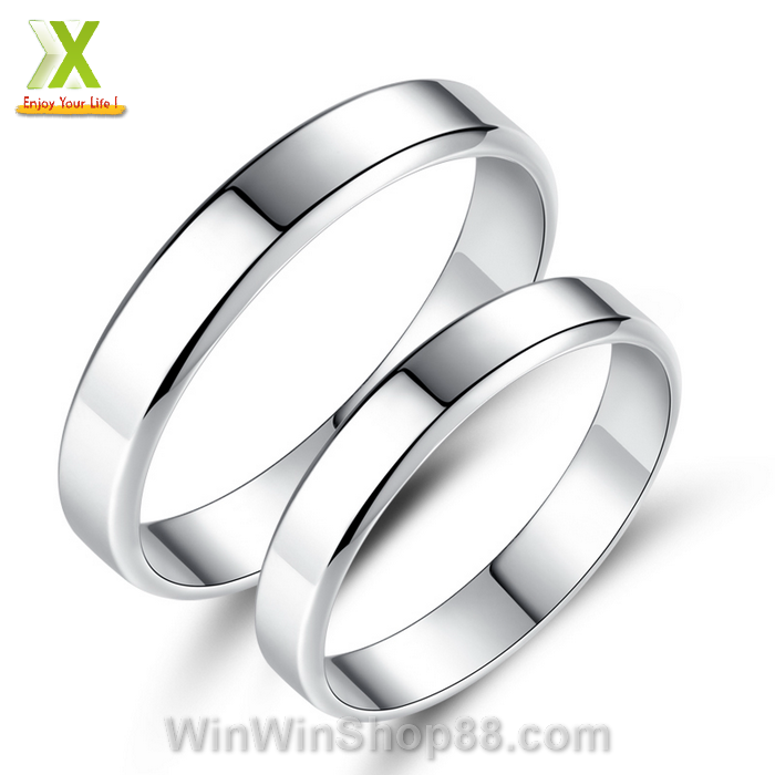 [HCM]Nhẫn cặp trơn màu bạc NC124