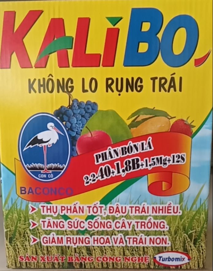 Phân bón kali bo 1kg con cò không lo rụng trái