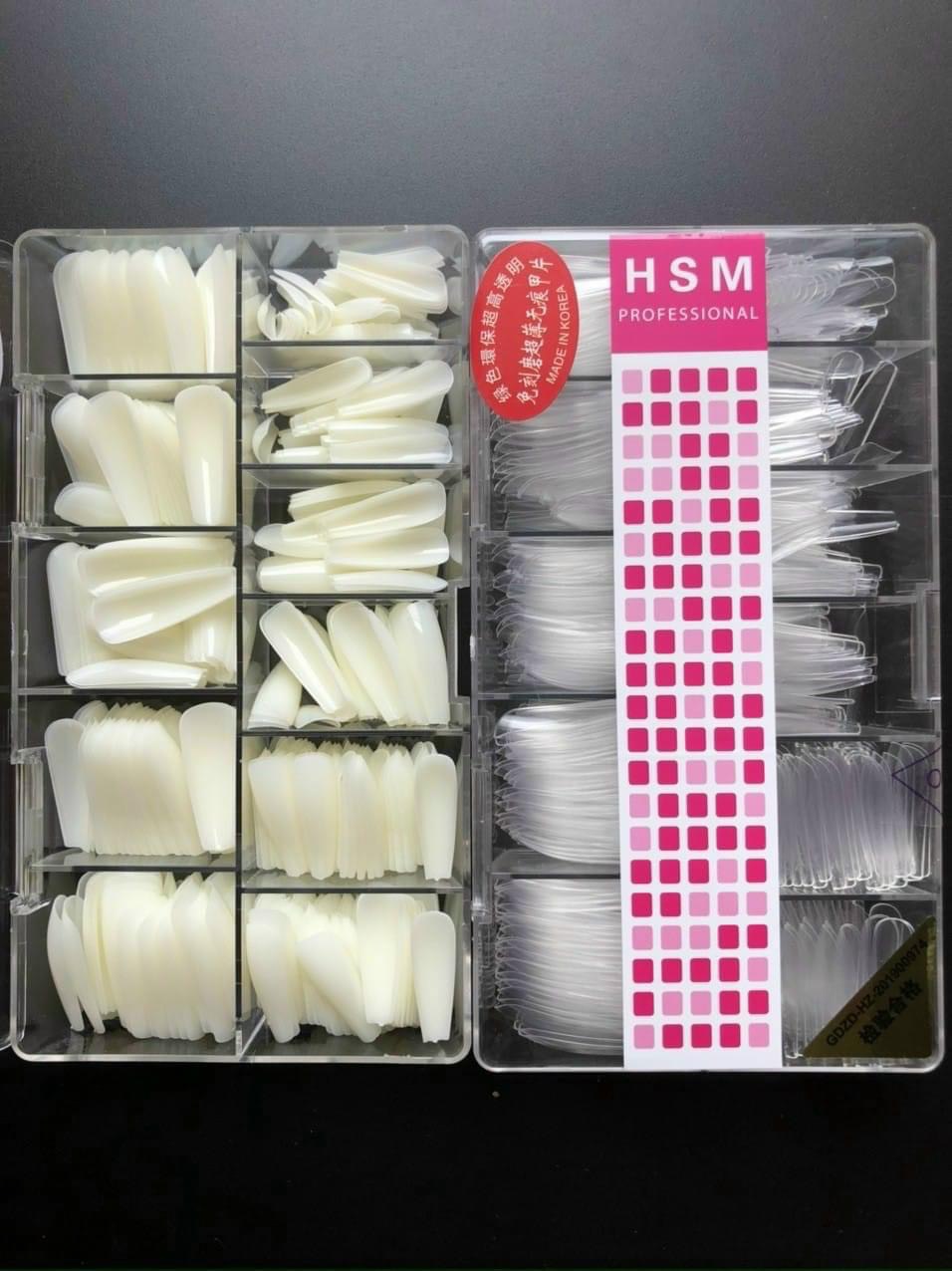 Móng up trơn HSM From đẹp ,size từ 0-9 - Mini Nails