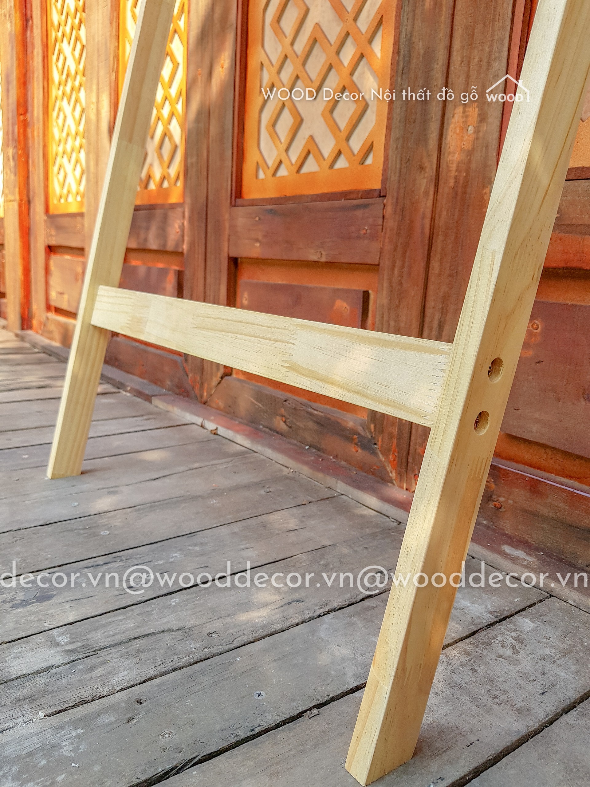 wooden ladder towel