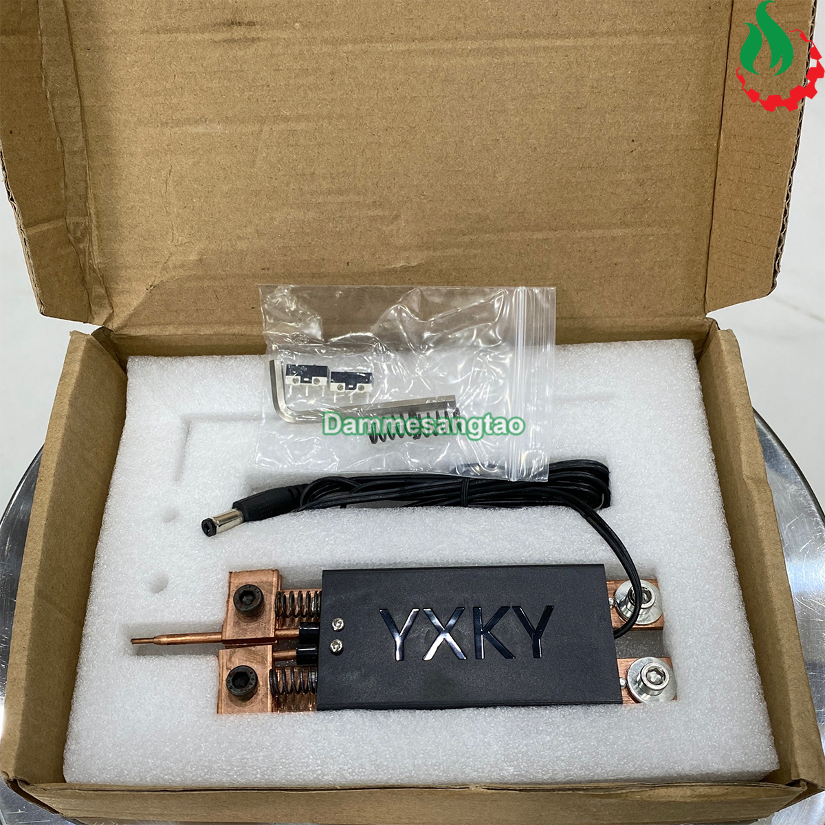 (C2-7)Tay hàn cell pin cân lực đồng đỏ (Có kim hàn)