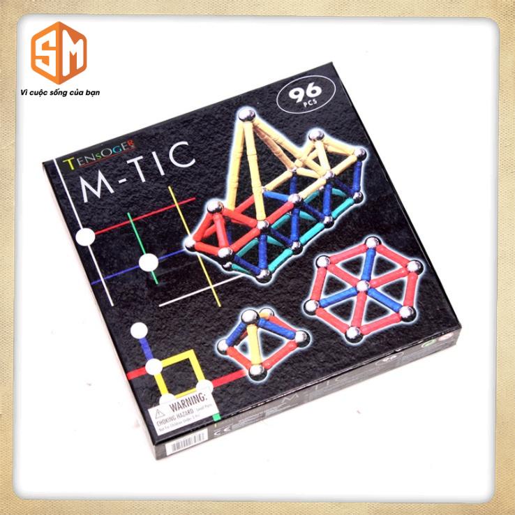 Bộ đồ chơi trí tuệ ghép hình nam châm m-tic ,96 chi tiết
