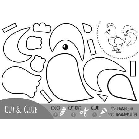 Giấy tô màu và cắt dán - Mẫu 3