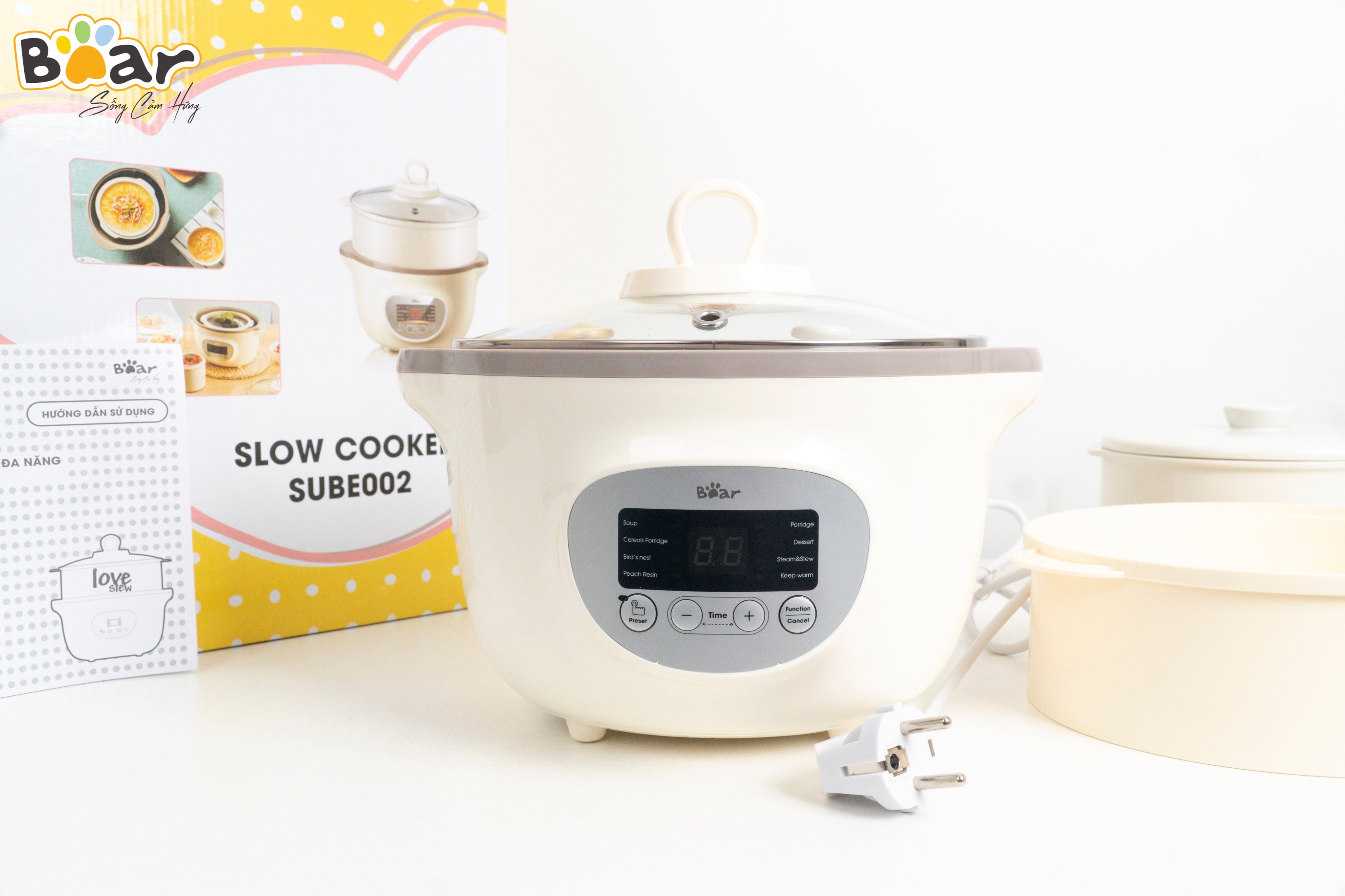 (BẢN QUỐC TẾ) NỒI NẤU CHÁO BEAR 1.6L