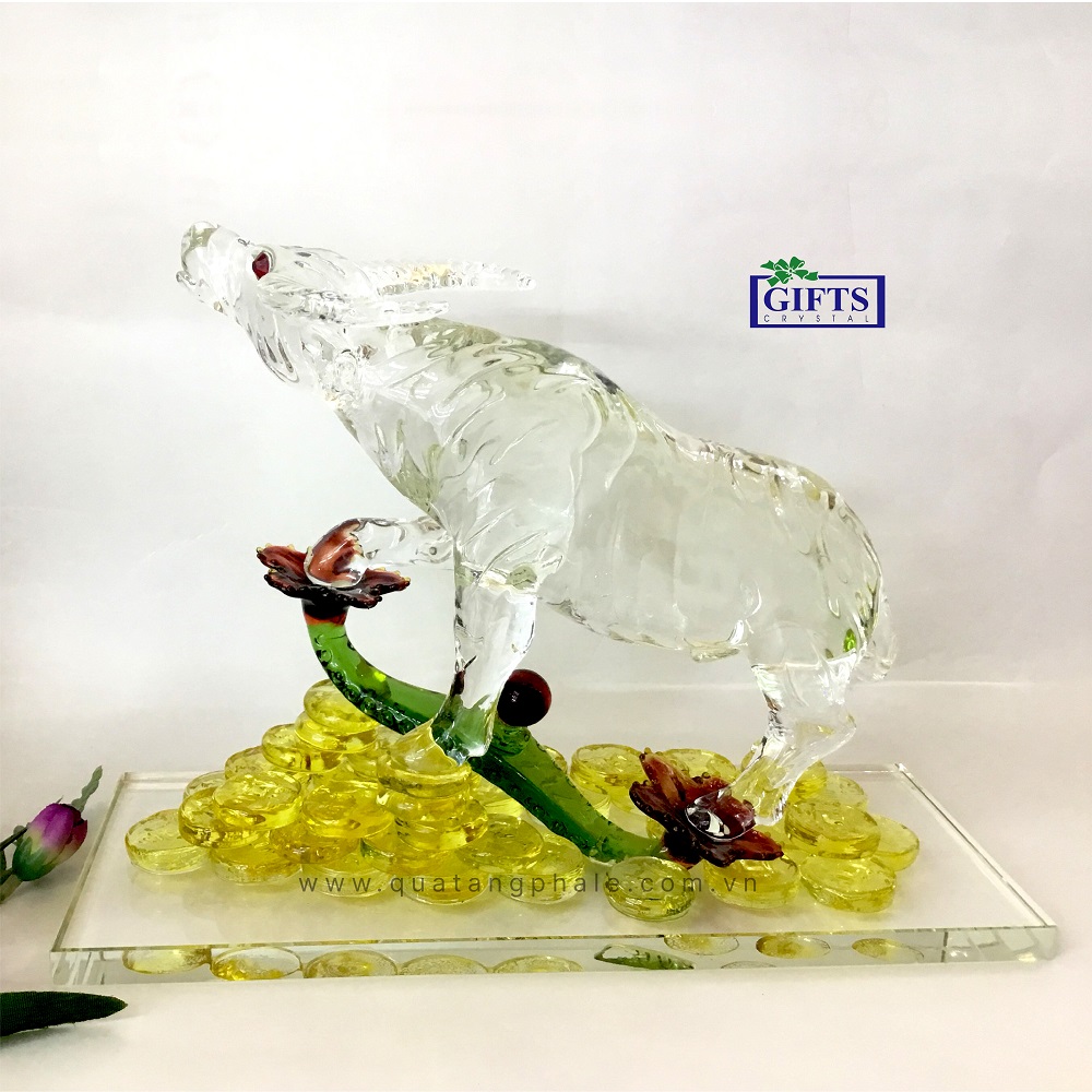 Tượng trâu phong thủy màu Trắng