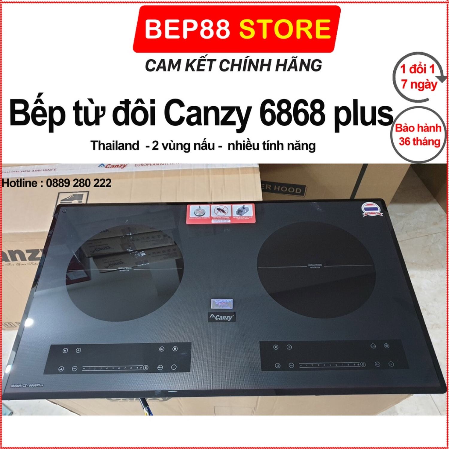 Bếp từ đôi Canzy CZ6868 plus- nhập khẩu Thái lan