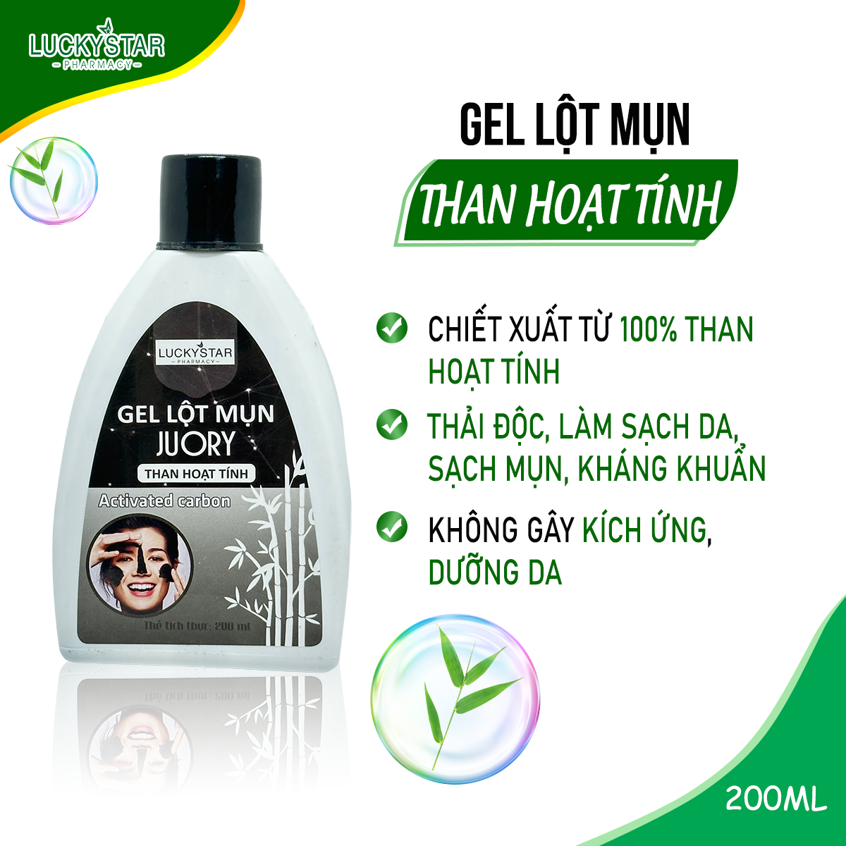 Gel Lột Mụn Than Hoạt Tính Lucky Star