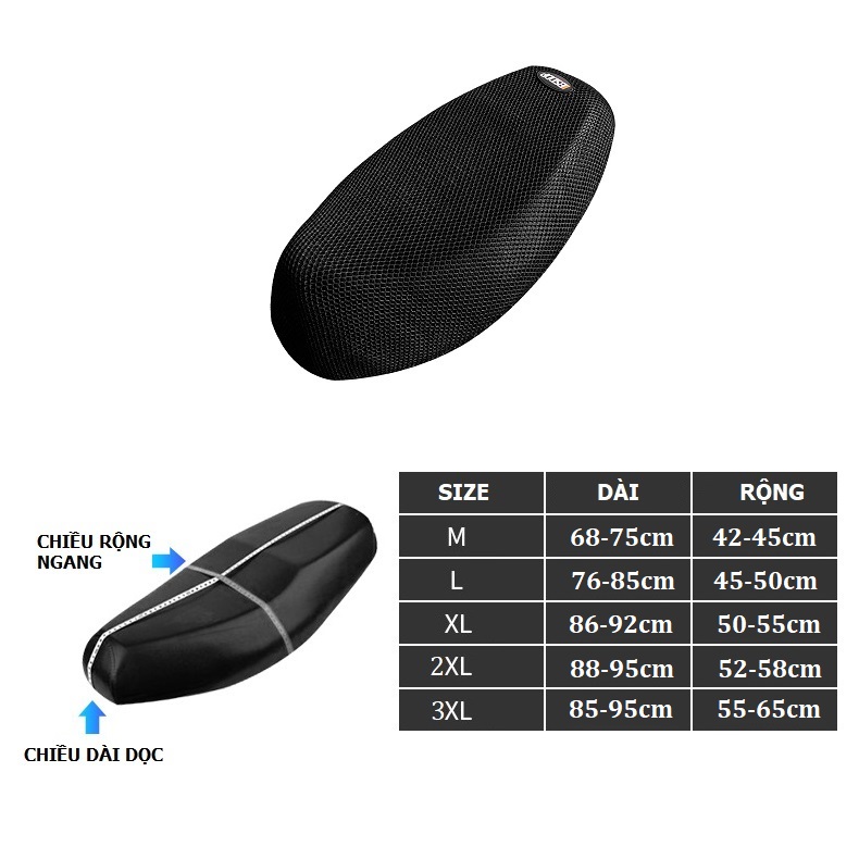 Bọc Yên Xe Máy Dạng Lưới Chống Nóng (Đủ Kích Cỡ)
