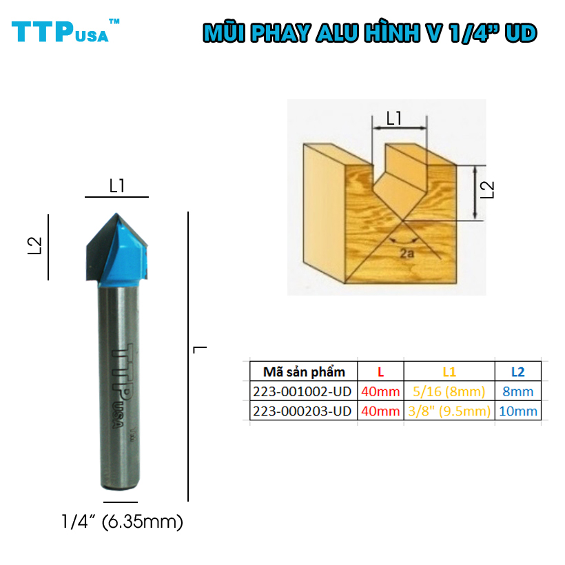 Mũi Phay V UD TTPusa