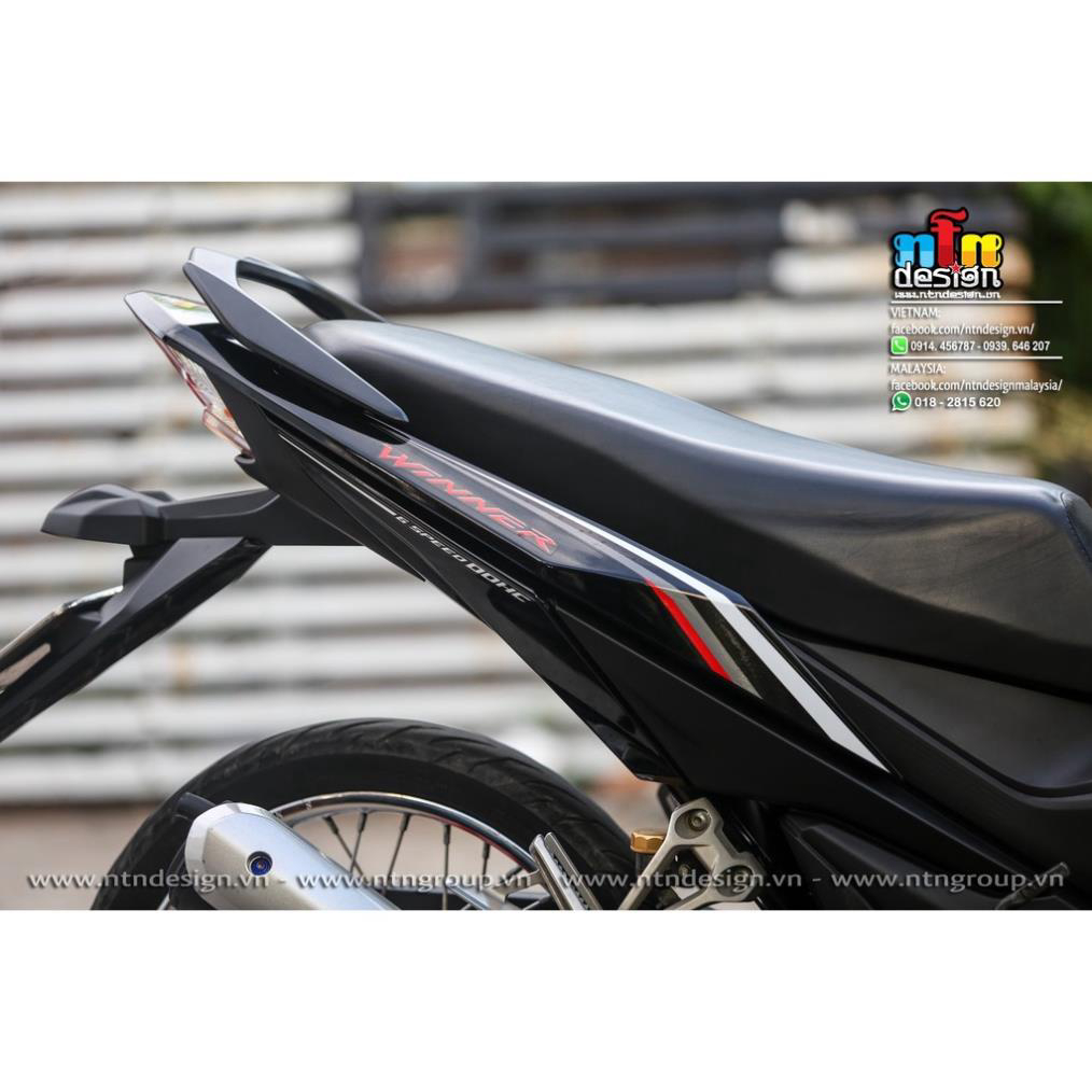 Tem Rời Dán Xe Winner V1 Mẫu GTR Đen Đỏ Trắng