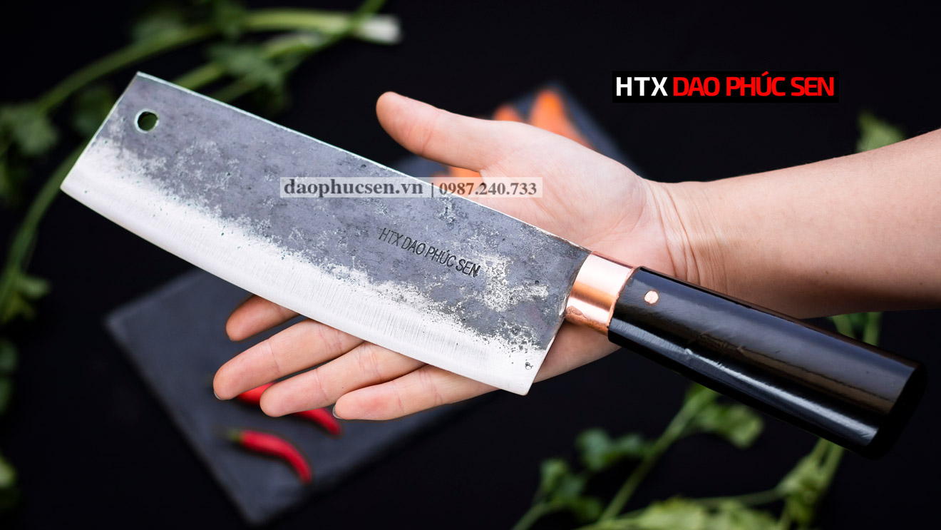 Dao thái 20cm nhíp xe rèn thủ công G02MDD