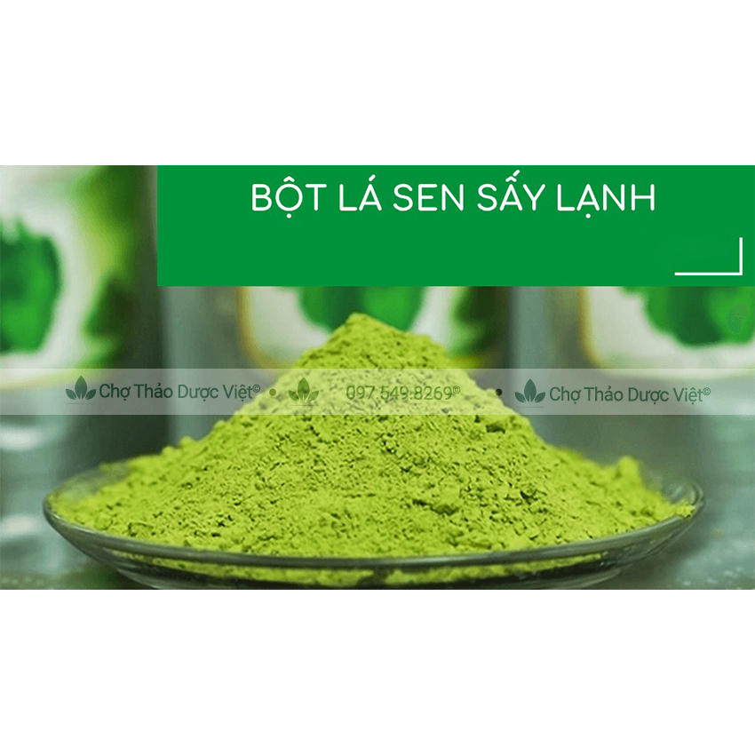 Bột lá sen nguyên chất 100g (Hỗ trợ giảm mỡ máu, thanh lọc cơ thể, an thần) - Chợ Thảo Dược Việt
