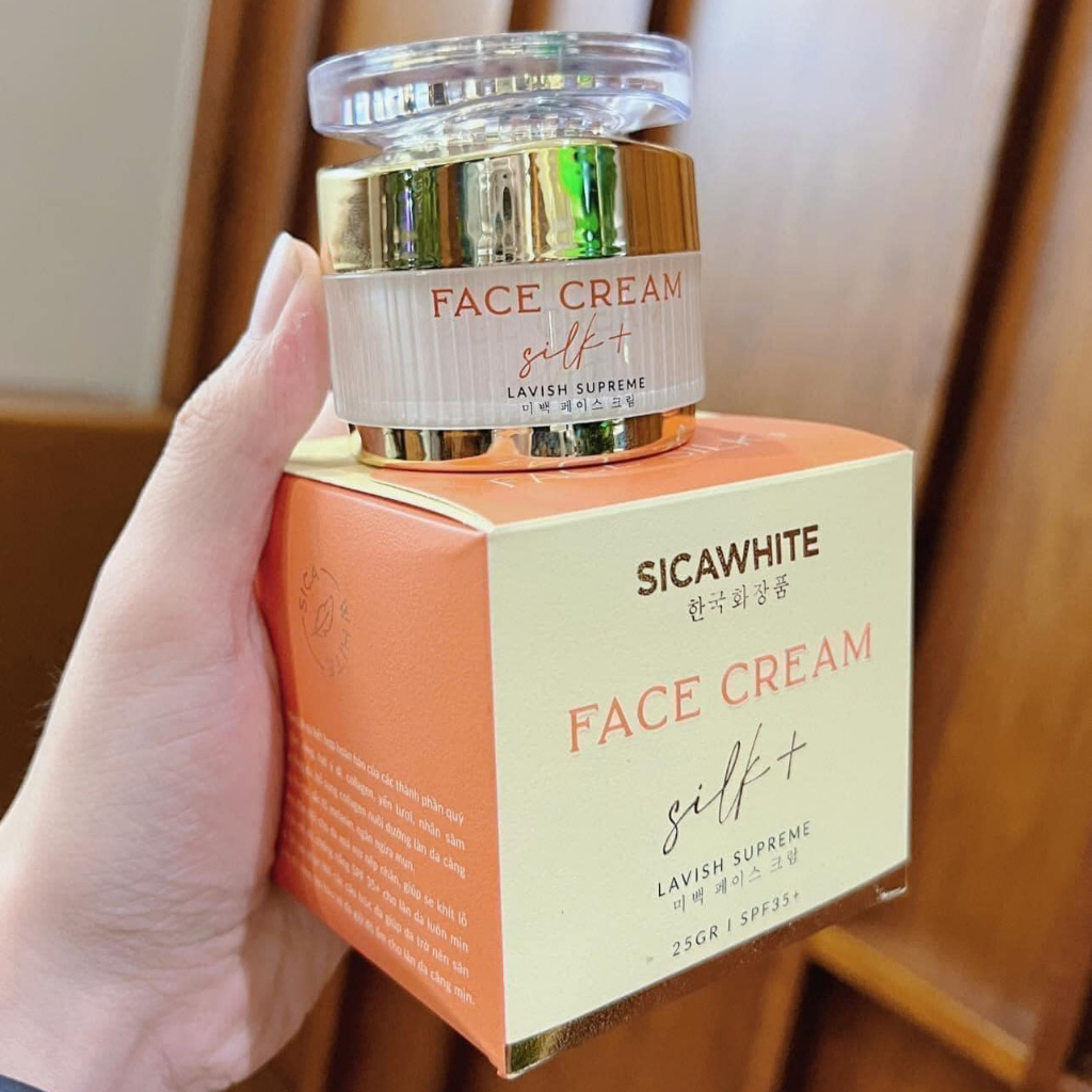 [Chính Hãng] Kem Face Lụa Face Silk Sica White Dưỡng Trắng Da Cao Cấp