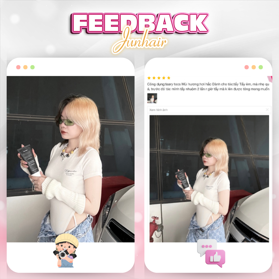HAIR BLEACHING POWDER (foundation powder for hair, comes with gloves, hood) JunHai