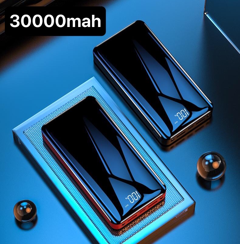 - PIN DỰ PHÒNG LCD MẶT GƯƠNG DUNG LƯỢNG 30000MAH - SẠC DỰ PHÒNG CÓ ĐÈN LED HIỂN THỊ DUNG LƯỢNG PIN - HỖ TRỢ SẠC NHANH- PIN TRÂU GIÁ RẺ CỤC SẠC DỰ PHÒNG Dũng