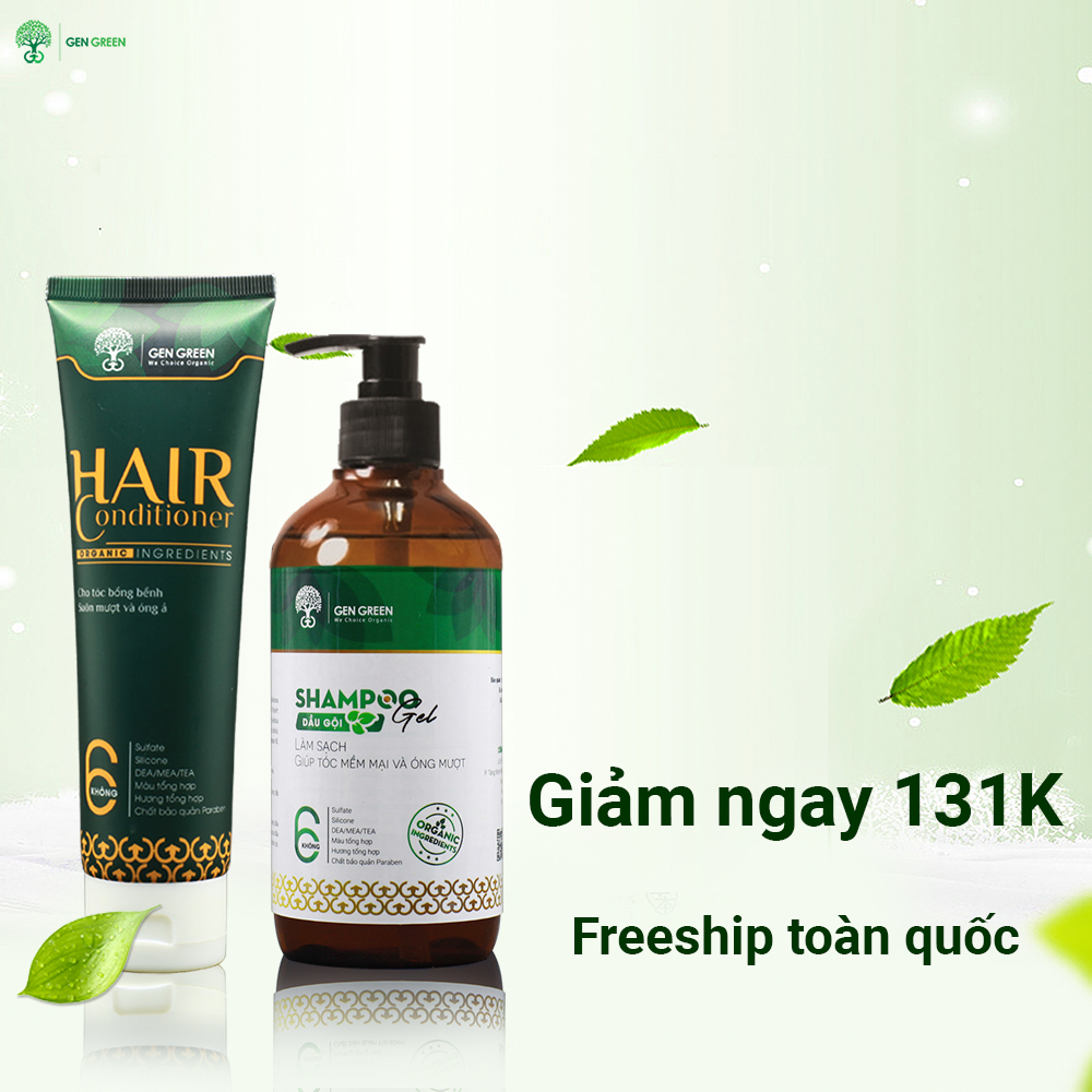 Combo Gội Xả Hữu Cơ GENGREEN
