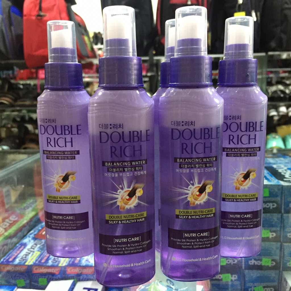 Xịt dưỡng tóc mềm mượt Double Rich Chai lớn 250ml ( Màu Tím)(màu vàng)