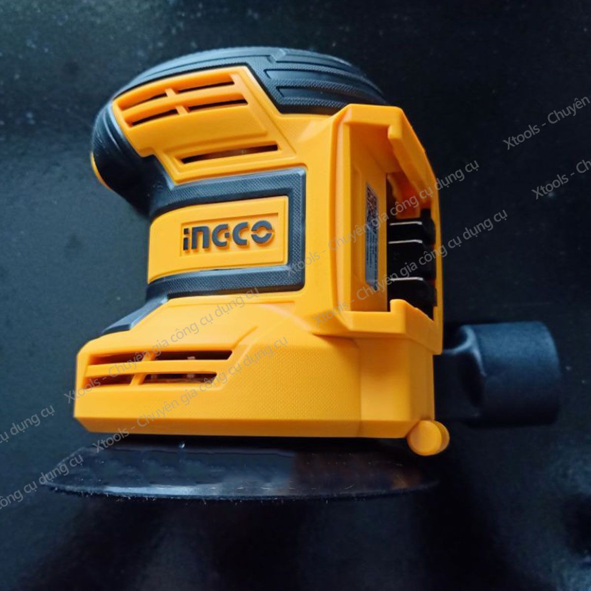 Máy chà nhám tròn dùng pin Lithium 20V INGCO CROSLI2001 máy chà cầm tay đĩa chà 125mm, kèm theo 5 miếng chà nhám, (không kèm theo pin và  sạc)