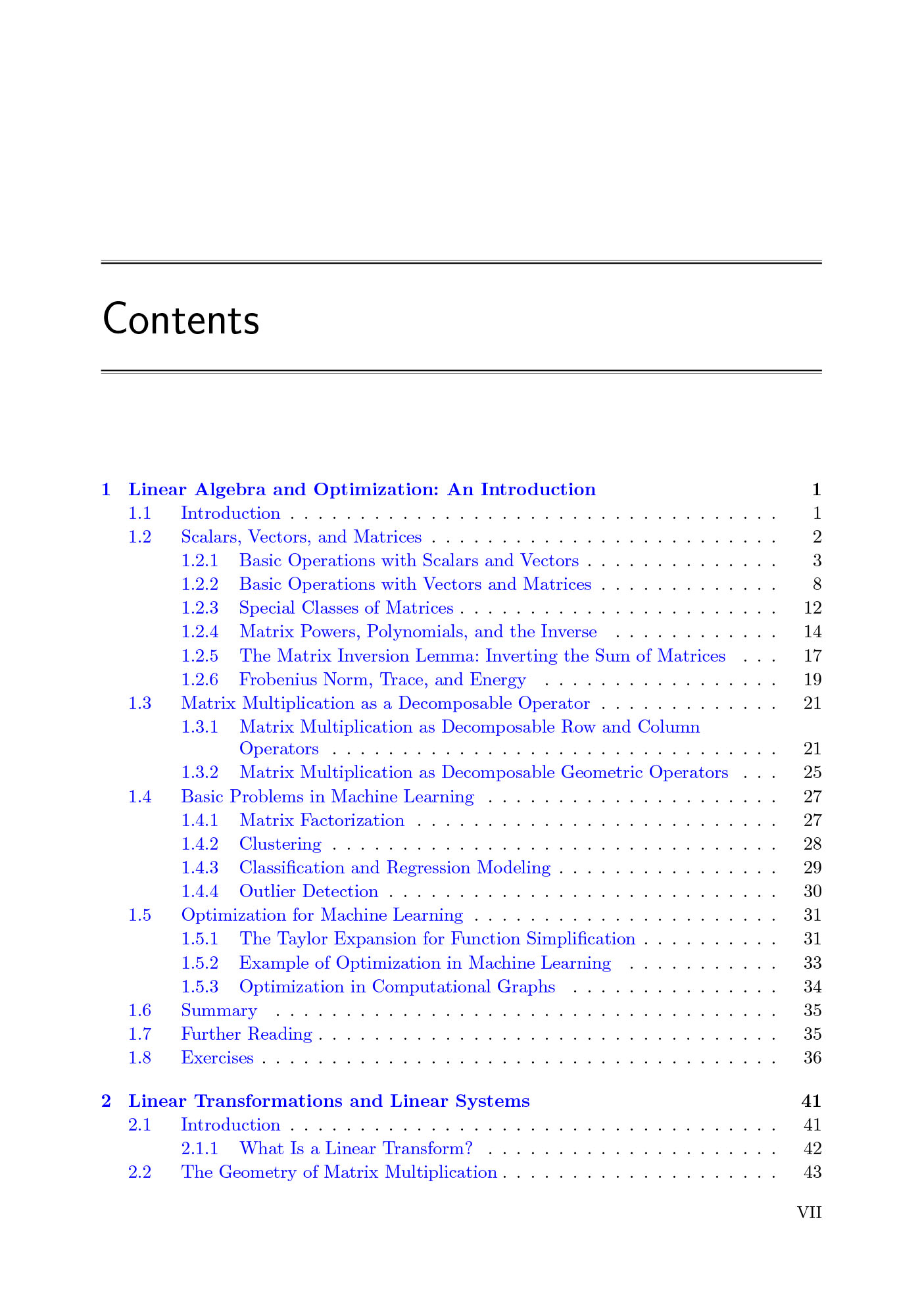 Linear Algebra and Optimization for Machine Learning: A Textbook