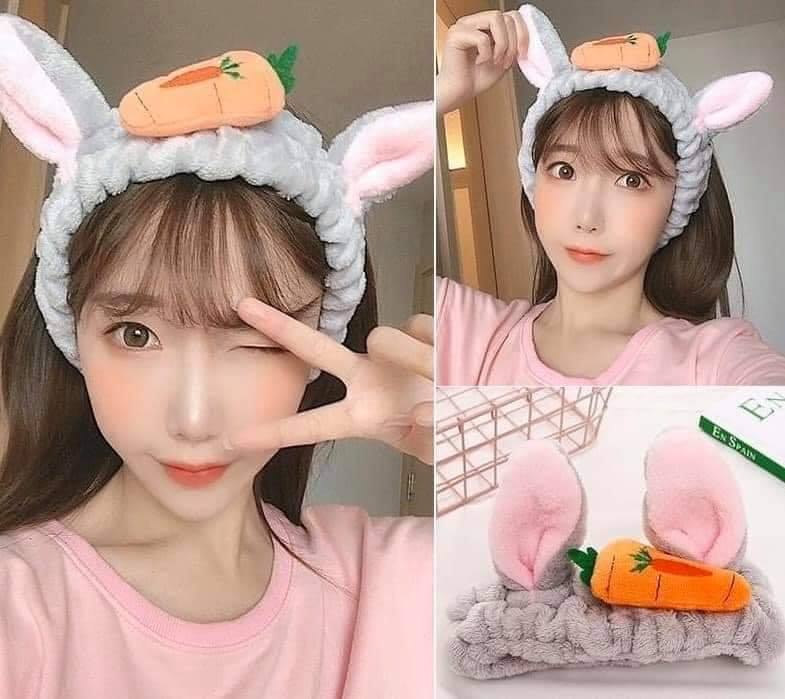 (SIÊU RẺ) Băng đô, bờm cài tóc tai thỏ cà rốt siêu dễ thương