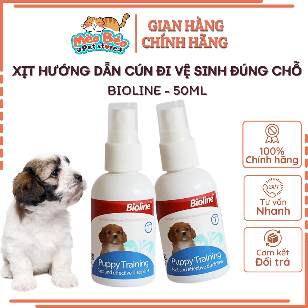 Xịt hướng dẫn đi vệ sinh đúng chỗ cho chó mèo BIOLINE - 50ml