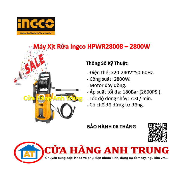 Máy Xịt Rửa Ingco HPWR28008 - 2800W