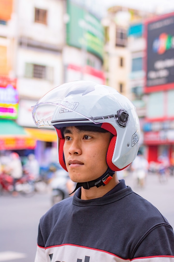 EGO E3 - MÀU TRẮNG/SOLID WHITE - MŨ BẢO HIỂM