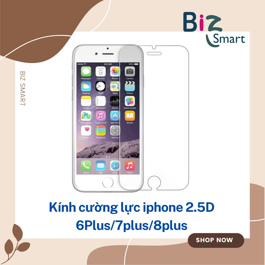 Kính cường lực iphone 2.5D 6Plus / 7plus / 8plus