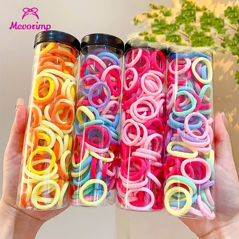 100 Cái/hộp Dây Chun Buộc Tóc đuôi Ngựa