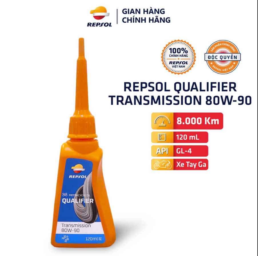[Mẫu Mới]Nhớt hộp số cao cấp Repsol Moto Gear Oil 80W90 120ml