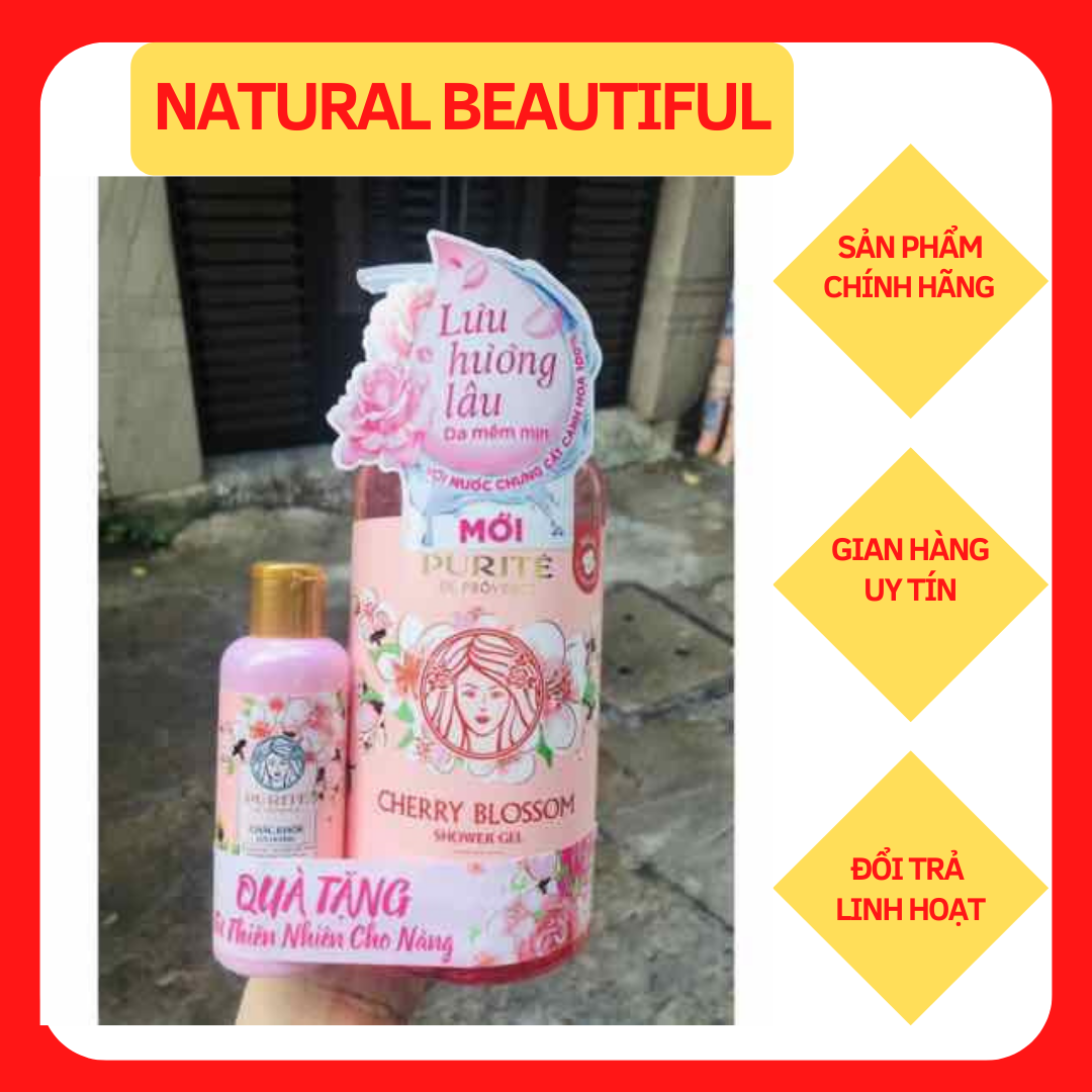 Sữa tắm purité by provence giữ ẩm hương hoa đào 850ml