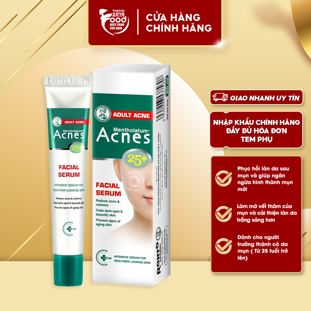 Tinh chất chuyên biệt cho da mụn tuổi trưởng thành acnes 25+ facial serum 20ml