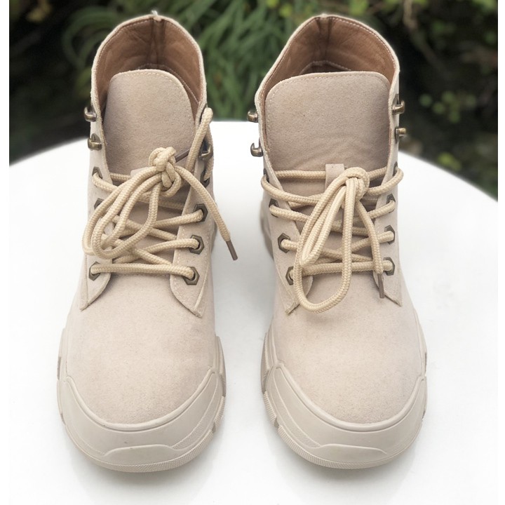 [SKM] Giày boot nữ cổ lửng da bóng thời trang sành điệu 20469