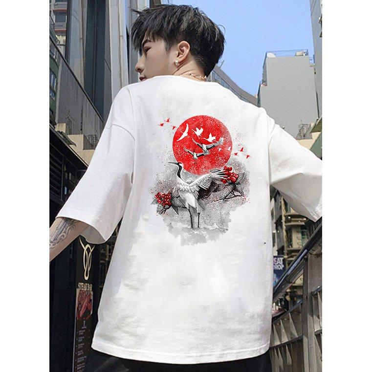 Áo thun unisex tay lỡ phong cách Nhật Bản form rộng vải dày mịn TEEVNT1833