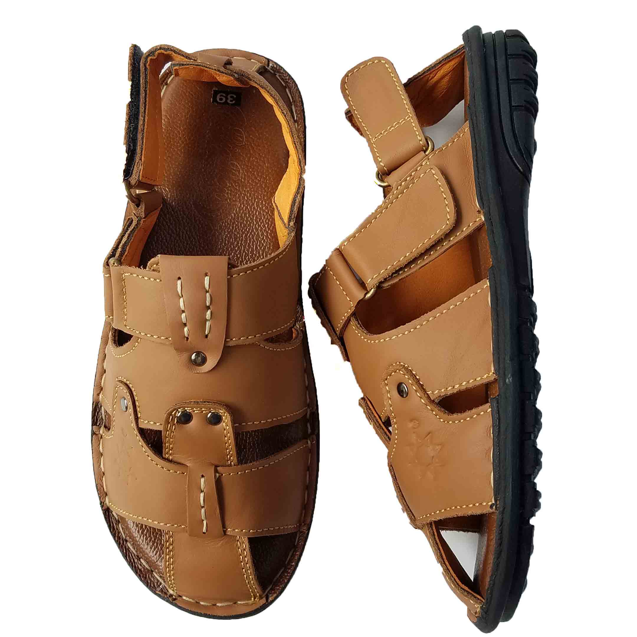 [HCM]Giày Sandal Bít Mũi Nam BIGBEN Da Bò Thật Cao Cấp