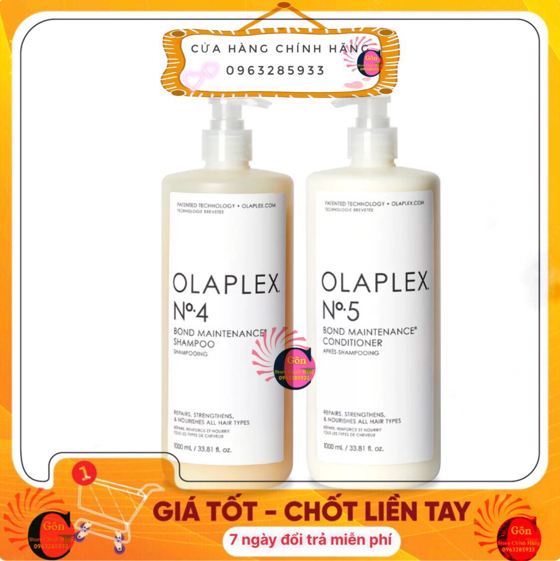 Cặp Gội Xả olpalex 1000ml