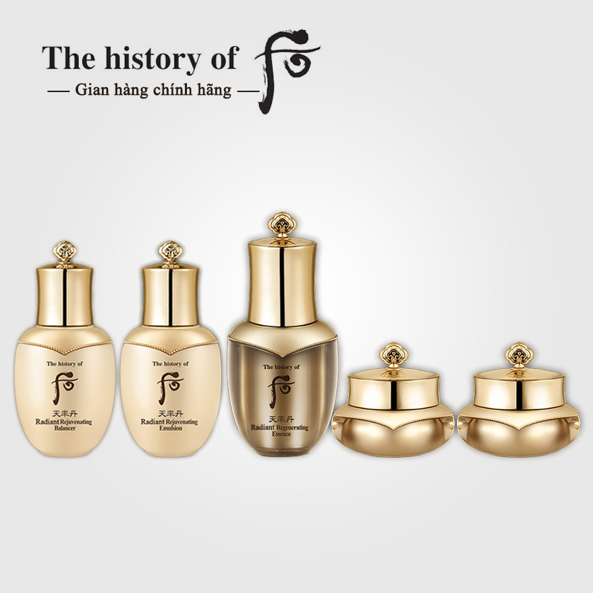 Bộ Dưỡng Da Tái Sinh Whoo Cheongidan Radiant 3pcs và 5pcs - Bộ tái sinh whoo; Bộ Whoo; Set dưỡng da Whoo